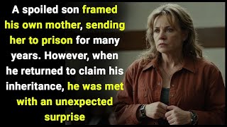 A spoiled son framed his own mother and put her away in prison  when he came for the inheritance