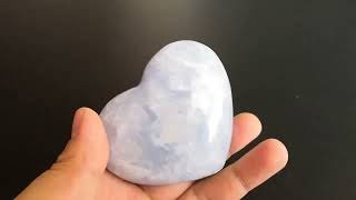 Big Celestite Heart Crystal Heart