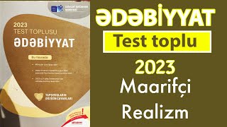 Maarifçi realizm dövrü. A.Bakıxanov -Ədəbiyyat test toplusu