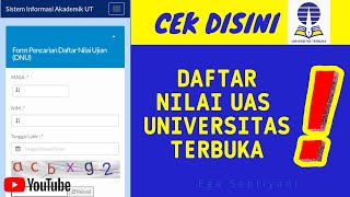 TUTORIAL CEK DAFTAR NILAI UJIAN UT