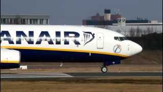 Ryanair Boeing 737-8AS EI-DYI takeoff at Bremen 03.03.2012