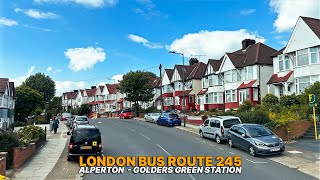 Northwest London Bus Journey: Upper deck views aboard Bus Route 245 from Alperton to Golders Green 🚍