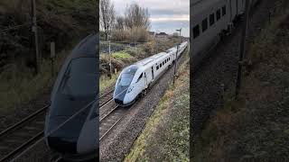 "The Ghost Train". New Class 805   805002 shortly after leaving Preston