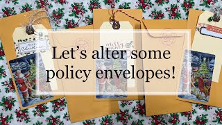 Beginner ideas for using policy envelopes and playing cards in your junk journals