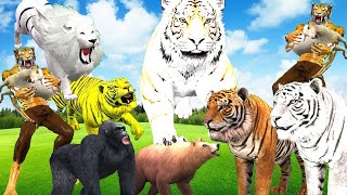 शेर और शेरनी का बेटाजिद्दी बाघ Safed Ziddi baagh ko mila sabak | Orphan white tiger Story