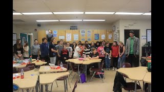 A Mega Celebration: Mrs. Henry's Grade 6, 7, & 8 split named January's Classroom of the Month!