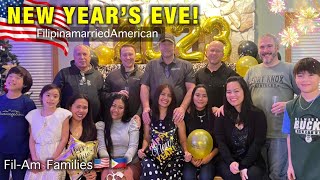 MY FIRST NEW YEAR’S EVE  IN AMERICA 🇺🇸🇵🇭 FIL-AM COUPLES GET TOGETHER #filipinamarriedtoforeigner