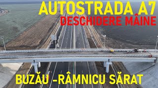 Autostrada A7 - Buzău - Focșani, Lot 2, DESCHIDERE MÂINE+Lot 1 deschidere PARȚIALĂ, UMB [19.11.2024]