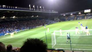 Portsmouth Vs FC Rostov Varney header saved by Kochenkov