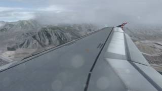 Cockpit Hard Landing Crosswind in Gusty Winds and Heavy Rain at UK - Virgin America A340