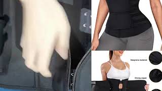 Junlan®Neoprene Waist Trainer with 2 Brands Prevent Roll Up & Down