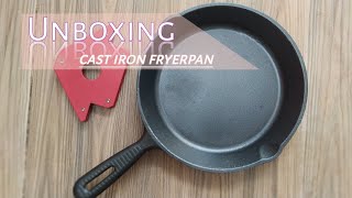 unboxing fryerpan skillet iron cast (wajan besi cor)