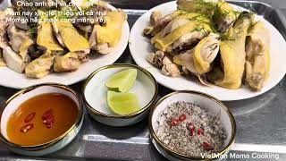 VietNam Mama Cooking - gà hấp muối công thức của gia đình - Steamed chicken with salt family recipe