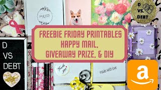 Freebie Friday savings challenge printables, happy mail, giveaway prize, & DIY personalized markers