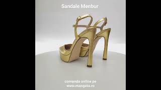 Sandale Menbur Aurii cu Platformă Elegante Australe