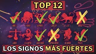 TOP 12: Los SIGNOS MÁS FUERTES Del Zodíaco 💪🏻😠