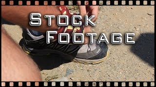 Free Stock Footage - Sports - sports shoes, man getting ready to run, exercise