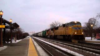 Union Pacific # 4641 Leads Manifest Wesbound Through Elmhurst,Illinois