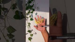 simble painting tutorial🌿malayalam,fairywhite,black,yellow leaf,plant