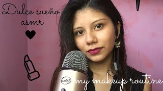 ASMR Español - My natural makeup routine (whispering, brushing and mouth sounds) 💄👄| Blue Yeti