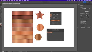 Adobe Illustrator Peach Metallic Gradient Swatches 🍑🍑🍑