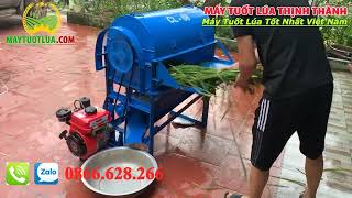 Giao Máy Tuốt Lúa Mini Chạy Dầu CL68 Cho Khách Thái Nguyên