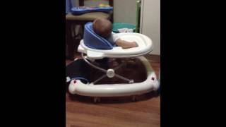 Baby first time on the walker (Baby Peter 4 and half month old)