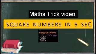 Super Fast trick to find square numbers | Solve in 5 sec | Shortcut | Math's trick