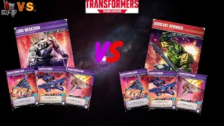 Transformers TCG: Airstrike Lord Megatron VS Airstrike Sergeant Springer