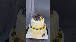 Full making tier fruit cake tutorial #cakeshorts #cakedecorating