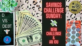 Saving Challenge Sunday: started a new Christmas challenge and ended with an IOU 😮‍💨💸