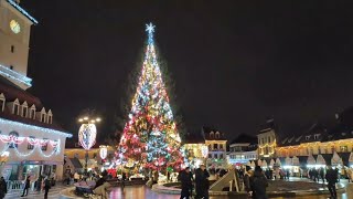 🇷🇴 Brașov LIVE 🔴 Târgul și Bradul de Crăciun 9 Decembrie 2024 ❄️✨🌟🎄@MersulUrban