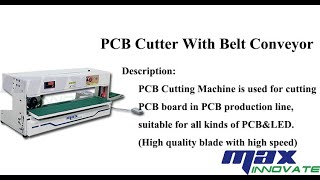 PCB Cutter with belt conveyor in PCB production line