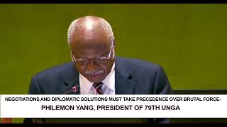 PHILEMON YANG SAYS DIALOGUE AND NEGOTIATION MUST TAKE PRECEDENCE OVER BRUTAL FORCE