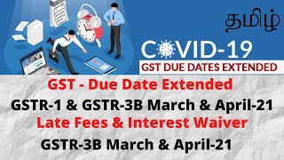 GST Due Dates Extended GSTR-1& 3-B,New Dates of GST returns,GST late fee waived,GST interest reduced