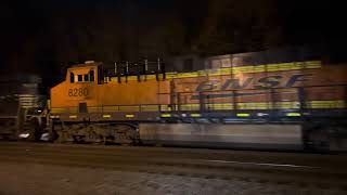 NS 4381 AC44C6M leads a short NS 20X through Piscataway with a BNSF ES44C4 trailing!