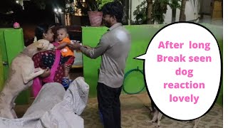 Long break dog seen baby lovely reaction| #dog #doglover #doglovers #baby #pets #petsinfo #therott