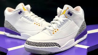 Lakers Jordan 3 Kobe Bryant PE Custom | 2020 NBA Champs