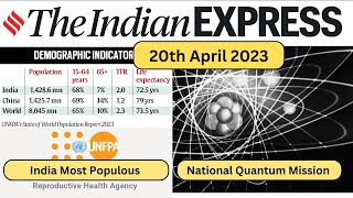 Art of Reading Newspaper | 20 April 2023 | The Indian Express | #upscnewsanalysis #upscprelims  #ias