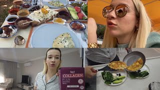 PAZAR KAHVALTISI VE GEZMESİ🍳🚶🏼‍♀️ | KOLOJEN KULLANIMI 🤩 | İKİ GÜNLÜK VLOG🌹