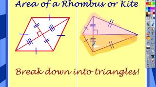 Chapter C, Video #5 - Area of Rhombuses & Kites