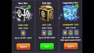 8 ball pool open 101 legendary boxes - changed my life