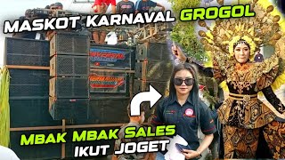 UNIVERSAL JADI MASKOT KARNAVAL GROGOL.. MBAK SALES IKUT JOGET