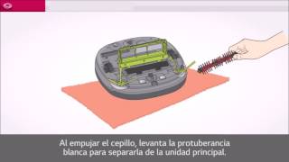 Soporte LG España - Desmontaje y limpieza del cepillo inferior de Hombot LG