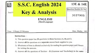 SSC English  2024 Paper Key & Analysis