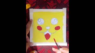 ||cute pikachu painting||#art#viral#acrylic#shortvideo#canvas#short