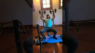 Dumbbell work - Seated Overhead Press