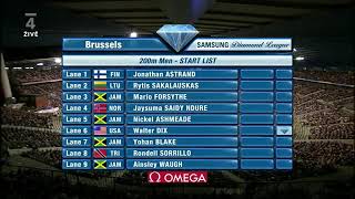 Men's 200m final Brussels Diamond League 2011