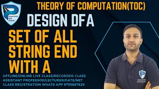 DFA that accept Set of all strings end with 'a' | TOC | DFA Example | GATE/NET/PSU