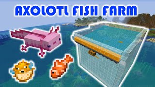 Axolotl Powered Fish Farm | Minecraft 1.17